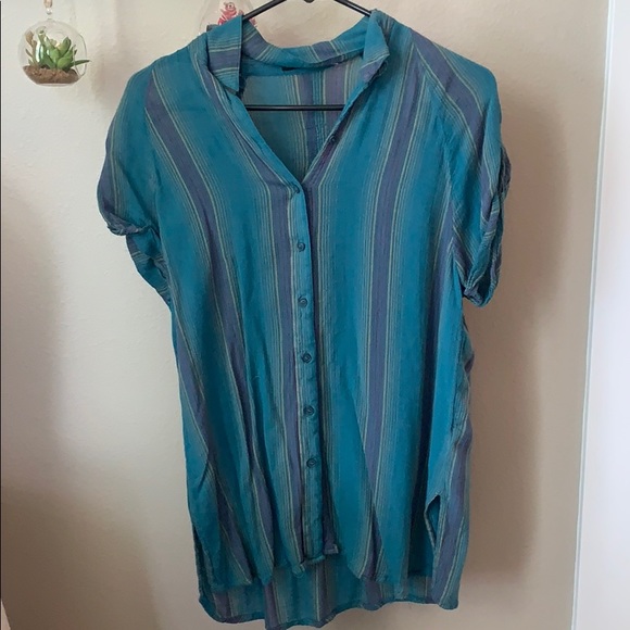 Striped Button Down Top - Picture 1 of 1